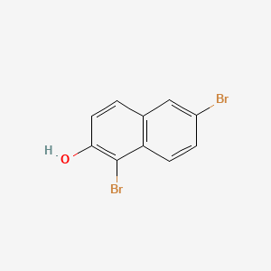 1,6-Dibromonaphthalen-2-ol chemical structure (CAS 16239-18-2)