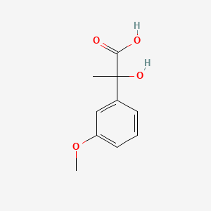 2-Hydroxy-2-(3-methoxyphenyl)propanoic acid chemical structure (CAS 162405-09-6)