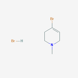 4-Bromo-1-methyl-1,2,3,6-tetrahydropyridine hydrobromide chemical structure (CAS 1624261-20-6)