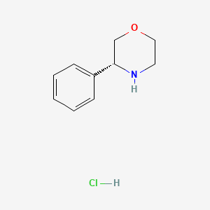 (R)-3-Phenylmorpholine hydrochloride chemical structure (CAS 1624261-27-3)