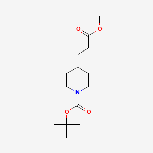 Methyl N-Boc-4-piperidinepropionate chemical structure (CAS 162504-75-8)