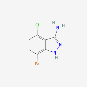 7-Bromo-4-chloro-1H-indazol-3-amine chemical structure (CAS 1626336-65-9)