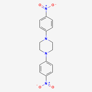 1,4-Bis(4-nitrophenyl)piperazine chemical structure (CAS 16264-05-4)