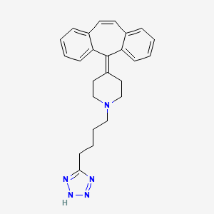 1-(4-(2H-Tetrazol-5-yl)butyl)-4-(5H-dibenzo[a,d][7]annulen-5-ylidene)piperidine chemical structure (CAS 162640-98-4)