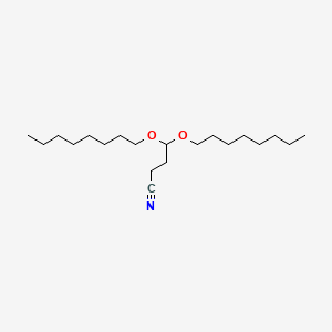4,4-Bis(octyloxy)butanenitrile chemical structure (CAS 1627510-69-3)