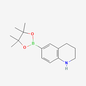 6-(4,4,5,5-Tetramethyl-1,3,2-dioxaborolan-2-yl)-1,2,3,4-tetrahydroquinoline chemical structure (CAS 1627563-96-5)