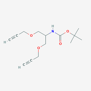 tert-Butyl (1,3-bis(prop-2-yn-1-yloxy)propan-2-yl)carbamate chemical structure (CAS 1627839-67-1)