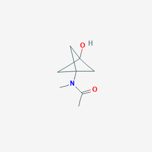 N-(3-Hydroxybicyclo[1.1.1]pentan-1-yl)-N-methylacetamide chemical structure (CAS 1628196-25-7)