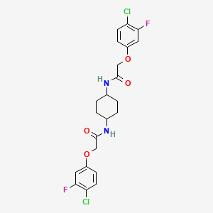 N,N'-(trans-Cyclohexane-1,4-diyl)bis(2-(4-chloro-3-fluorophenoxy)acetamide) chemical structure (CAS 1628478-15-8)