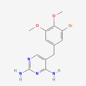5-(3-Bromo-4,5-dimethoxybenzyl)pyrimidine-2,4-diamine chemical structure (CAS 16285-82-8)