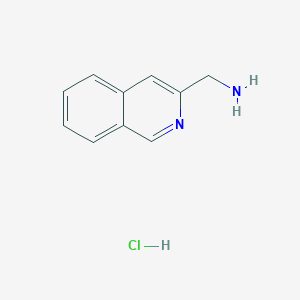 Isoquinolin-3-ylmethanamine hydrochloride chemical structure (CAS 1628557-04-9)