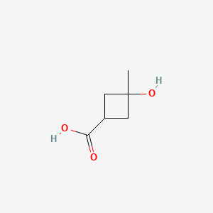 3-Hydroxy-3-methylcyclobutanecarboxylic acid chemical structure (CAS 16286-86-5)