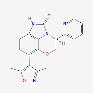 (S)-6-(3,5-Dimethylisoxazol-4-yl)-3-(pyridin-2-yl)-3,4-dihydro-5-oxa-1,2a-diazaacenaphthylen-2(1H)-one chemical structure (CAS 1628607-64-6)