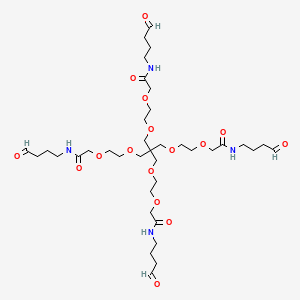 4-arm-PEG-CHO average Mw10000 chemical structure (CAS 1628735-51-2)
