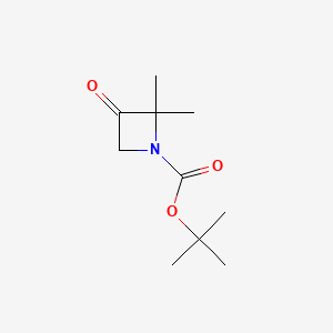 tert-Butyl 2,2-dimethyl-3-oxoazetidine-1-carboxylate chemical structure (CAS 1628748-83-3)