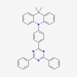 10-(4-(4,6-Diphenyl-1,3,5-triazin-2-yl)phenyl)-9,9-dimethyl-9,10-dihydroacridine chemical structure (CAS 1628752-98-6)