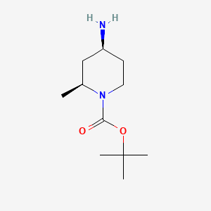 tert-butyl (2S,4S)-4-amino-2-methylpiperidine-1-carboxylate chemical structure (CAS 1628833-70-4)
