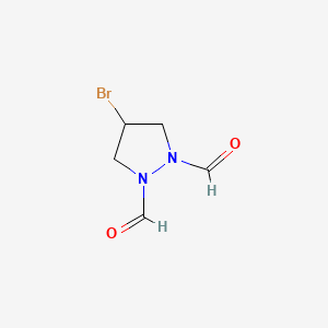 4-Bromopyrazolidine-1,2-dicarbaldehyde chemical structure (CAS 162887-23-2)