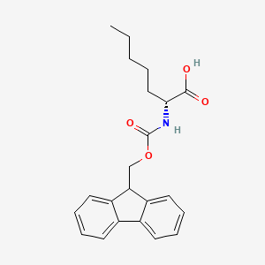 (R)-2-(Fmoc-amino)heptanoic acid chemical structure (CAS 1629051-80-4)