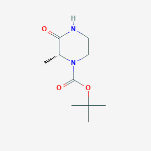 (R)-tert-Butyl 2-methyl-3-oxopiperazine-1-carboxylate chemical structure (CAS 1629229-82-8)