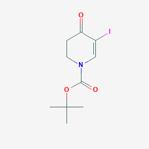 tert-Butyl 5-iodo-4-oxo-3,4-dihydropyridine-1(2H)-carboxylate chemical structure (CAS 1629276-60-3)