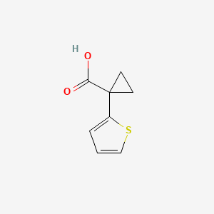 1-(Thiophen-2-yl)cyclopropanecarboxylic acid chemical structure (CAS 162959-94-6)