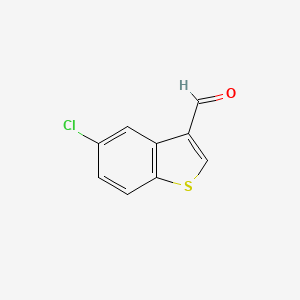 5-Chlorobenzo[b]thiophene-3-carbaldehyde chemical structure (CAS 16296-68-7)