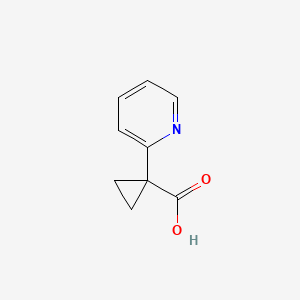 1-(Pyridin-2-yl)cyclopropanecarboxylic acid chemical structure (CAS 162960-26-1)