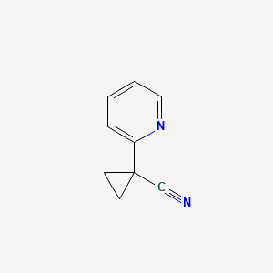 1-(Pyridin-2-yl)cyclopropanecarbonitrile chemical structure (CAS 162960-28-3)