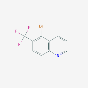 5-Bromo-6-(trifluoromethyl)quinoline chemical structure (CAS 1629614-55-6)
