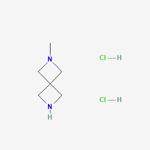2-Methyl-2,6-diazaspiro[3.3]heptane dihydrochloride chemical structure (CAS 1630082-57-3)