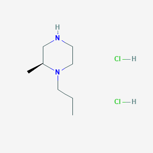 (S)-2-Methyl-1-propylpiperazine dihydrochloride chemical structure (CAS 1630082-59-5)