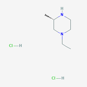 (S)-1-Ethyl-3-methyl-piperazine dihydrochloride chemical structure (CAS 1630082-91-5)