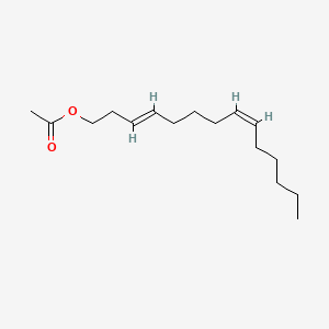 (3E,8Z)-Tetradeca-3,8-dien-1-yl acetate chemical structure (CAS 163041-87-0)