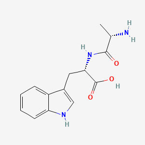 (S)-2-((S)-2-Aminopropanamido)-3-(1H-indol-3-yl)propanoic acid chemical structure (CAS 16305-75-2)