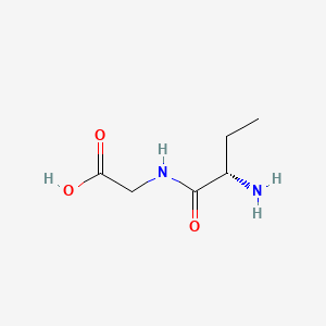 (S)-(2-Aminobutanoyl)glycine chemical structure (CAS 16305-80-9)