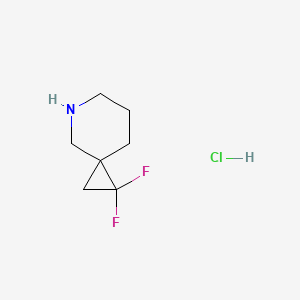 1,1-Difluoro-5-azaspiro[2.5]octane hydrochloride chemical structure (CAS 1630906-35-2)