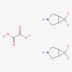 6,6-Difluoro-3-azabicyclo[3.1.0]hexane hemioxalate chemical structure (CAS 1630906-58-9)
