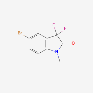 5-Bromo-3,3-difluoro-1-methylindolin-2-one chemical structure (CAS 1630906-88-5)