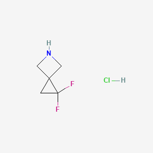 1,1-Difluoro-5-azaspiro[2.3]hexane hydrochloride chemical structure (CAS 1630906-91-0)