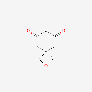 2-Oxaspiro[3.5]nonane-6,8-dione chemical structure (CAS 1630907-24-2)