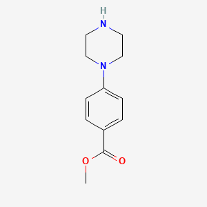 Methyl 4-(piperazin-1-yl)benzoate chemical structure (CAS 163210-97-7)