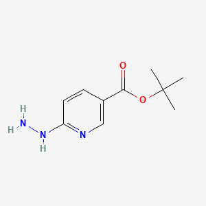 tert-Butyl 6-hydrazinylnicotinate chemical structure (CAS 163213-19-2)