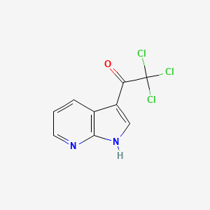2,2,2-Trichloro-1-(1H-pyrrolo[2,3-b]pyridin-3-yl)ethanone chemical structure (CAS 163220-69-7)