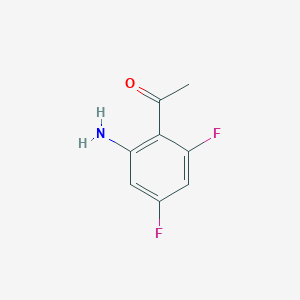 1-(2-Amino-4,6-difluorophenyl)ethanone chemical structure (CAS 1632285-92-7)
