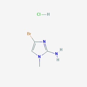 4-Bromo-1-methyl-1H-imidazol-2-amine hydrochloride chemical structure (CAS 1632286-16-8)