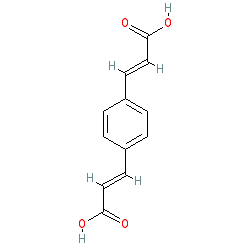 1,4-Benzenediacrylic acid chemical structure (CAS 16323-43-6)