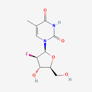 1-((2S,3R,4S,5S)-3-Fluoro-4-hydroxy-5-(hydroxymethyl)tetrahydrofuran-2-yl)-5-methylpyrimidine-2,4(1H,3H)-dione chemical structure (CAS 163252-36-6)