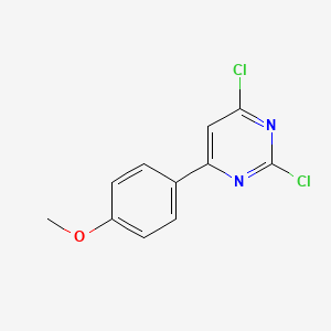 2,4-Dichloro-6-(4-methoxyphenyl)pyrimidine chemical structure (CAS 163263-91-0)