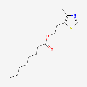 2-(4-Methylthiazol-5-yl)ethyl octanoate chemical structure (CAS 163266-17-9)